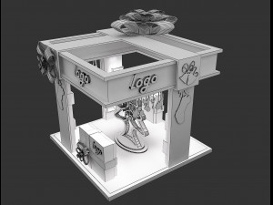 Booth Exhibition Stand a 64 3Dモデル