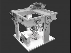 Booth Exhibition Stand a 64 3D Model