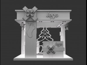 Booth Exhibition Stand a 64 3Dモデル