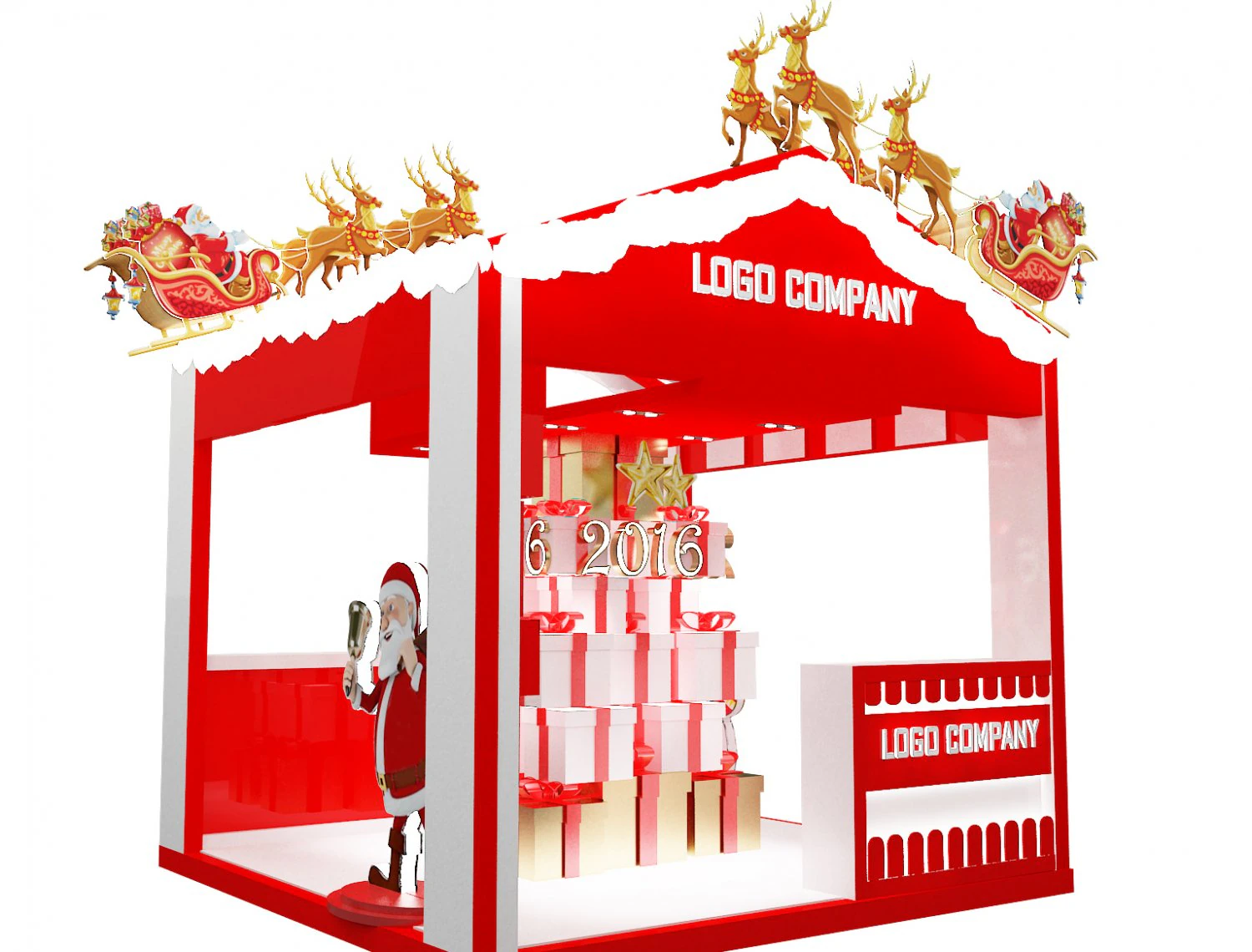 Booth Exhibition Stand a 65 3D Model .c4d .max .obj .3ds .fbx .stl .blend