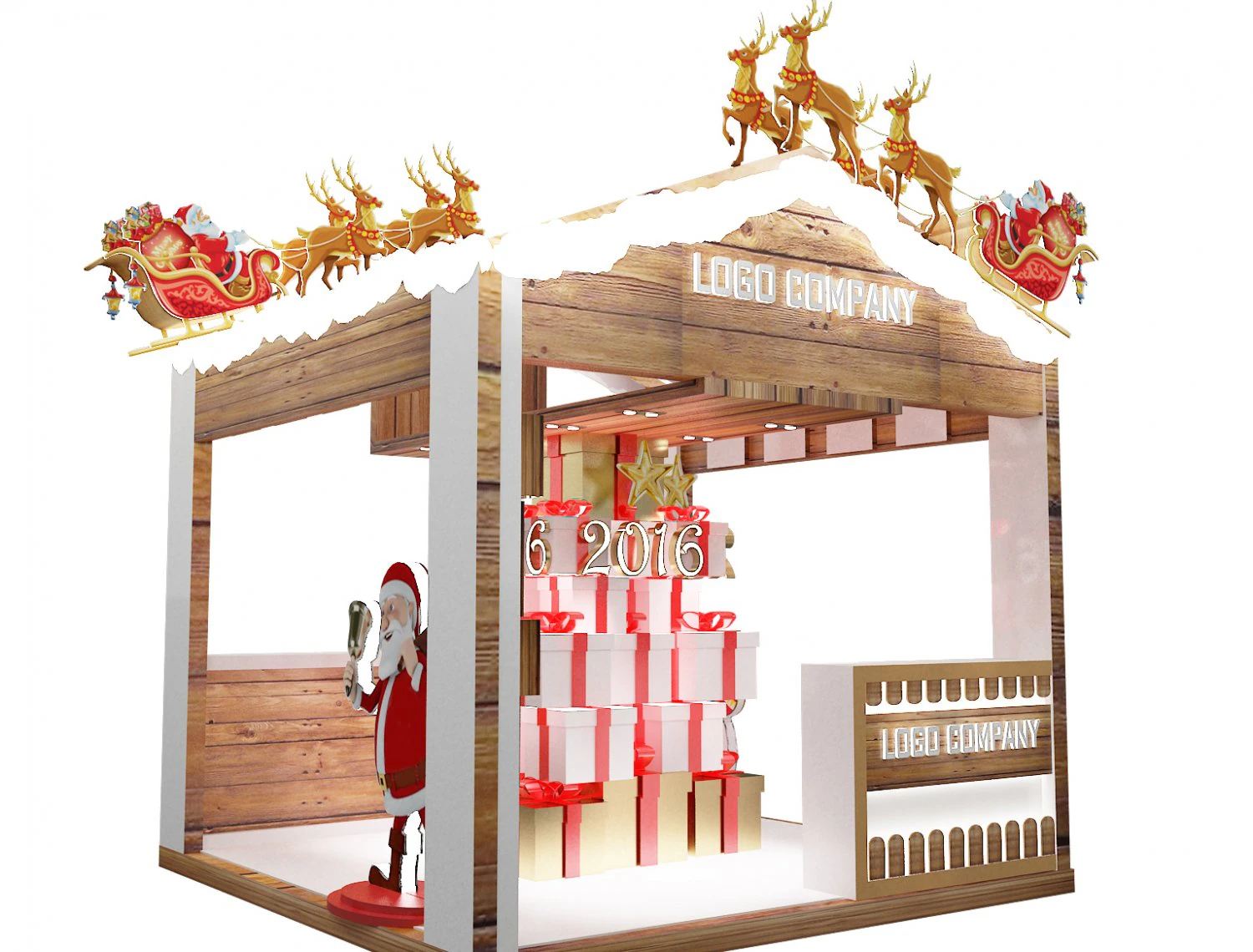 Booth Exhibition Stand a 652 3D Model .c4d .max .obj .3ds .fbx .stl .blend 
