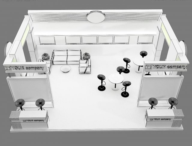 Booth Exhibition Stand a 77 3D Model in Exhibit 3DExport