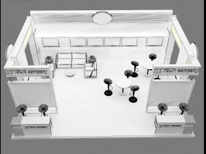 Booth Exhibition Stand a 77 3D Model