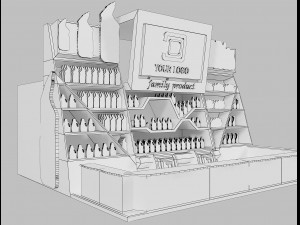 Booth Exhibition Stand a 22 Modèle 3D