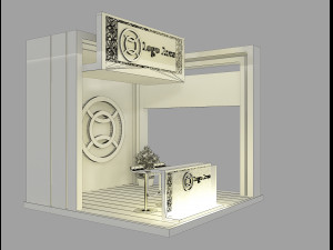 Booth Exhibition Stand a 45 3D Модель