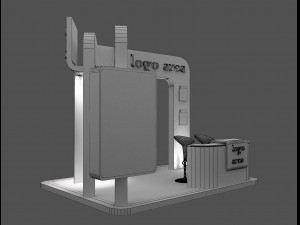 Booth Exhibition Stand a49 3D Model