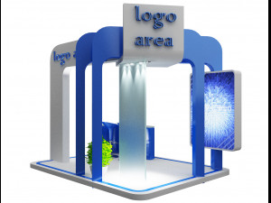 Booth Exhibition Stand a49 3D Model