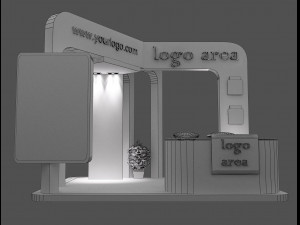 Booth Exhibition Stand a49 3D Model