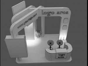 Booth Exhibition Stand a49 3D Model