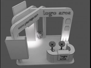 Booth Exhibition Stand a49 3D Model