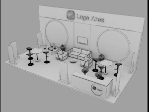 Booth Exhibition Stand a 51 3D Model