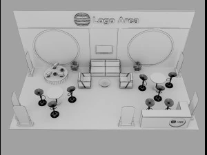 Booth Exhibition Stand a 51 3D Model