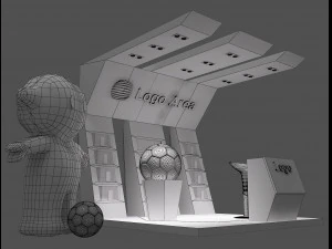 Booth Exhibition Stand a 55 3D Model