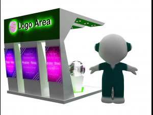 Booth Exhibition Stand a 55 3D Model