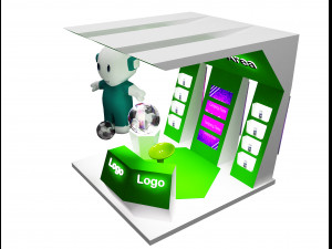 Booth Exhibition Stand a 55 Modèle 3D