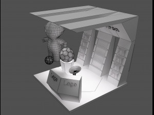 Booth Exhibition Stand a 55 Modèle 3D