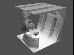 Booth Exhibition Stand a 55 3D Model