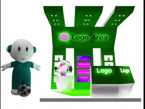 Booth Exhibition Stand a 55 Modèle 3D