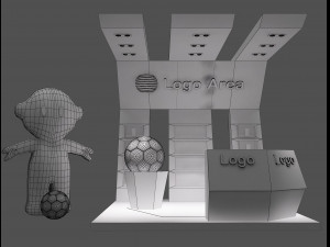 Booth Exhibition Stand a 55 Modèle 3D