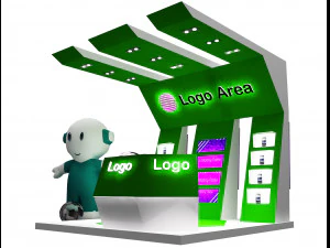 Booth Exhibition Stand a 55 3D Model