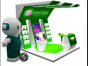 Booth Exhibition Stand a 55 Modèle 3D