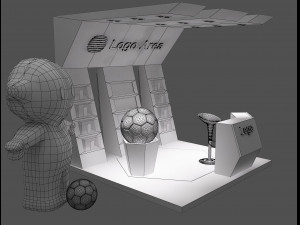 Booth Exhibition Stand a 55 Modèle 3D