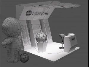 Booth Exhibition Stand a 55 3D Model