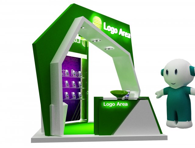Booth Exhibition Stand a 57 3D 모델 .c4d .max .obj .3ds .fbx .stl .blend 