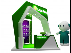 부스 전시 부스 a 57 3D 모델