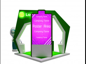 Booth Exhibition Stand a 57 3D 모델