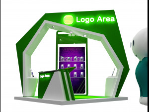 Booth Exhibition Stand a 57 3D 모델