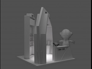 Booth Exhibition Stand a 57 3D 모델