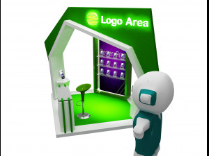 Booth Exhibition Stand a 57 3D 모델