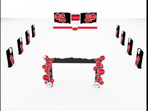 부스 전시 스탠드 a 70 3D 모델