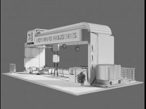 Booth Exhibition Stand a71 Modello 3D