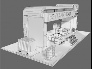 Booth Exhibition Stand a71 Modello 3D