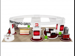 Booth Exhibition Stand a72 Model 3D