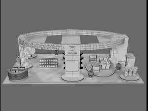 Booth Exhibition Stand a72 Model 3D