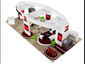 Booth Exhibition Stand a72 3D Model