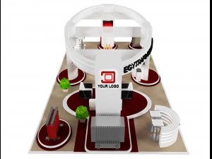 Booth Exhibition Stand a72 3D Model