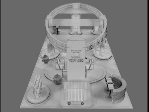 Booth Exhibition Stand a72 3D Model