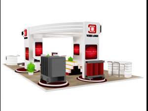 Booth Exhibition Stand a72 Model 3D