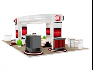 Booth Exhibition Stand a72 3D Model