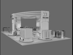 Booth Exhibition Stand a72 Model 3D