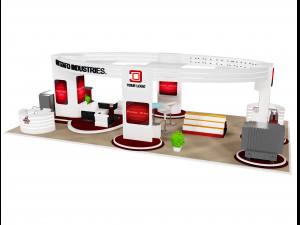 Booth Exhibition Stand a72 Model 3D