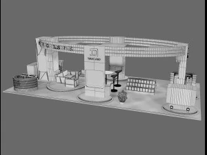 Booth Exhibition Stand a72 3D Model