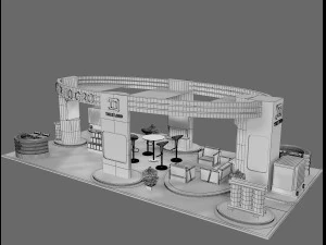 Booth Exhibition Stand a72 3D Model