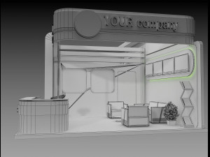 Booth Exhibition Stand a 75 Modello 3D