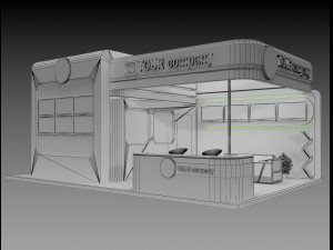 Booth Exhibition Stand a 75 Modello 3D