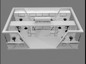 Booth Exhibition Stand a 76 3D Model